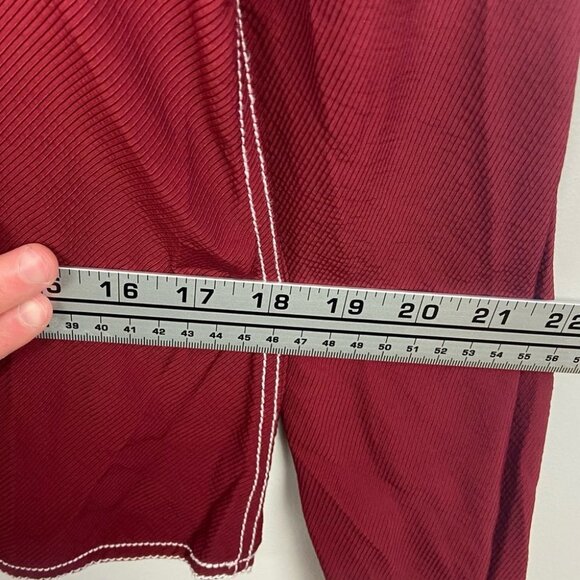 Revolve Tularosa Heather Blouse Burgundy Red Ruffle Womens Size Small Bohemian S - Picture 13 of 15